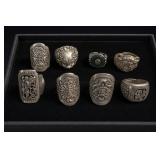 Tibetan-Style Ornate Ring Set, 8 Pieces