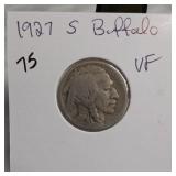 1927-S Buffalo Nickel, VF