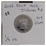 2022 Cook Islands $2 Proof Silver Coin