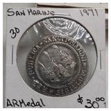 1971 San Marino Commemorative Medal