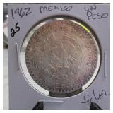 1962-S Mexican One Peso Silver