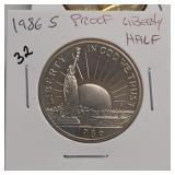 1986-S Statue Of Liberty Half Dollar, Proof