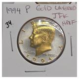 1994-P Kennedy Half Dollar Gold Layered