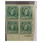 1940 US #879 Stephen Collins Foster Plate Block