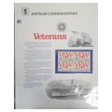 1974 USPS VFW 75th Anniversary 10c Stamp Block