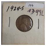 1924-S Lincoln Wheat Cent