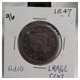 1847 Liberty Head Large Cent