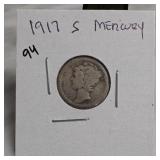 1917-S Mercury Dime, Silver