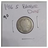 1916-S Barber Dime, Silver