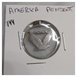 Standing Liberty America Eagle Pendant