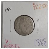 1888 Liberty Head V Nickel