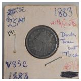 1883 Liberty Head V Nickel