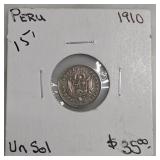 1910 Peru 1 Sol In Hoc Signo Vinces Token