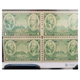 1936-37 U.S. #785 One Cent Mount Vernon Block Of