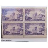 1941 US #903 Vermont 3¢ Plate Block Of 4