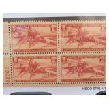 1940 US #854 Pony Express 3¢ Plate Block