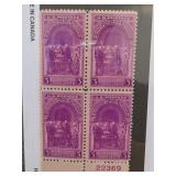 1939 U.S. #854 Three-Cent Block (4) Plate 22369