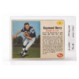 1962 Post Football Raymond Berry #76 Card