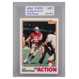1982 Topps Joe Montana In Action Card