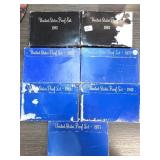 7 US Proof Sets: 1971, 1972, 1981, 1983