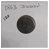 1863 Indian Head Cent
