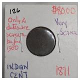 1871 Indian Head Cent