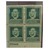 1940 USA 874 John James Audubon 1c Plate Block