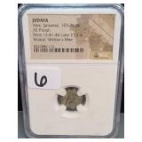103-76 BC Judaea AE Prutah, Alex. Jannaeus NGC