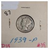 1939-P Mercury Dime