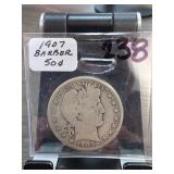 1907 Barber Half Dollar