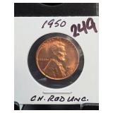 1950 Lincoln Wheat Cent, CH. RED UNC.