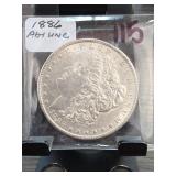 1886 Morgan Dollar, PL UNC, Silver
