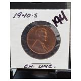 1940-S Lincoln Wheat Cent, Choice UNC