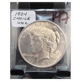 1924 Peace Dollar, Choice UNC