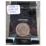 1952-S Jefferson Nickel, Choice UNC