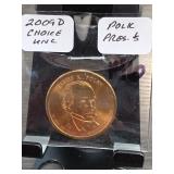 2009-D James K. Polk Presidential Dollar, UNC