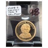 2008-S Jackson Presidential Dollar, GEM Proof