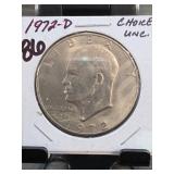 1972-D Eisenhower Dollar, Choice UNC.