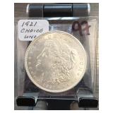1921 Morgan Dollar, Choice UNC, Silver
