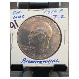 1976-D Eisenhower Dollar, Choice UNC, Type 2