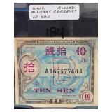 10 Sen Military Currency Banknote, Series 100