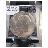 1971-D Eisenhower Dollar, Choice UNC