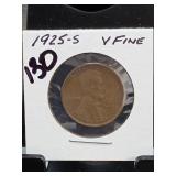 1925-S Lincoln Wheat Cent, Very Fine
