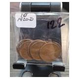 Qty 10 1920-D Wheat Cents