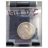 1918-D Standing Liberty Quarter, Silver
