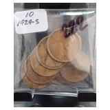 10-Coin Lincoln Cent Group, 1929-S