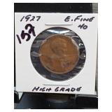 1927 Lincoln Wheat Cent, Fine