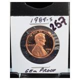 1989-S Lincoln Memorial Cent, Gem Proof