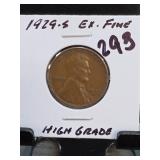 1929-S Lincoln Wheat Cent, Fine