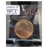 2007-D Presidential Dollar, Choice UNC
